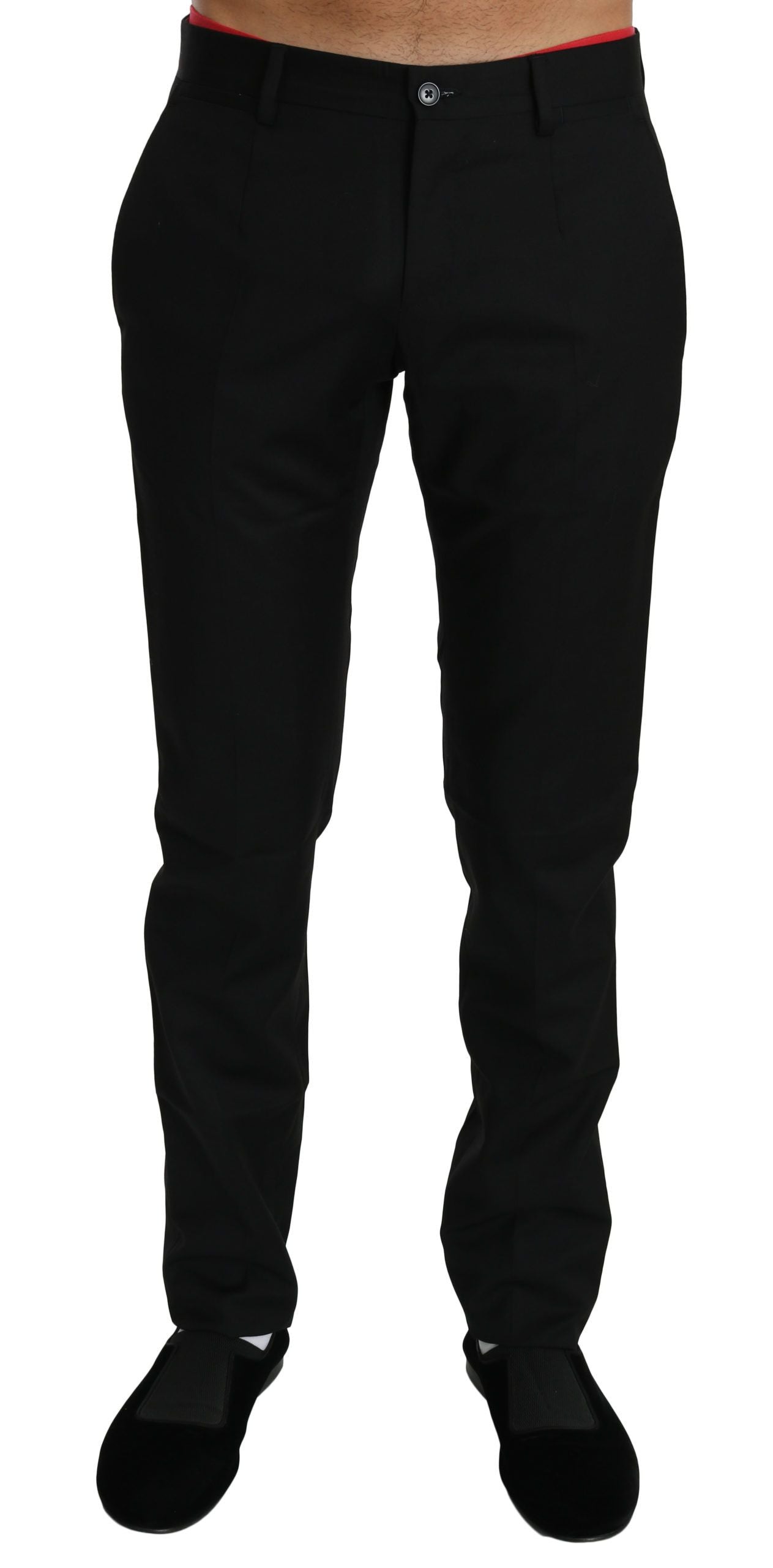 Dolce & Gabbana Elegant Black Wool Dress Pants