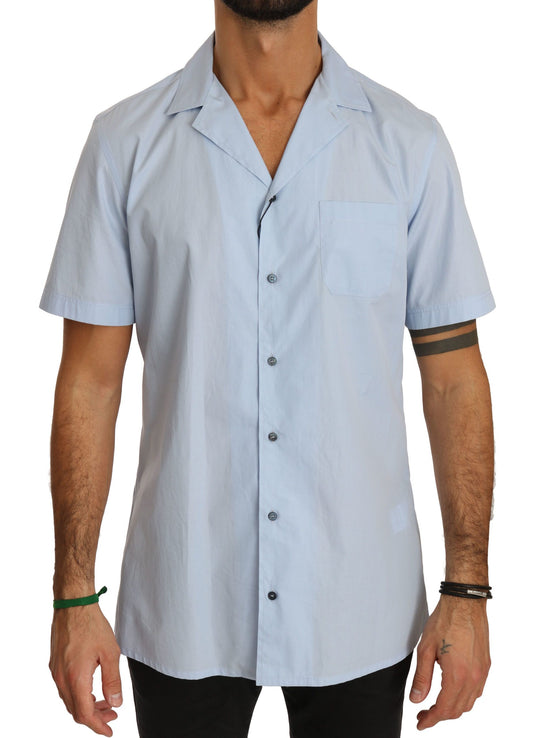 Dolce &amp; Gabbana Elegant Blue Cotton Casual Shirt