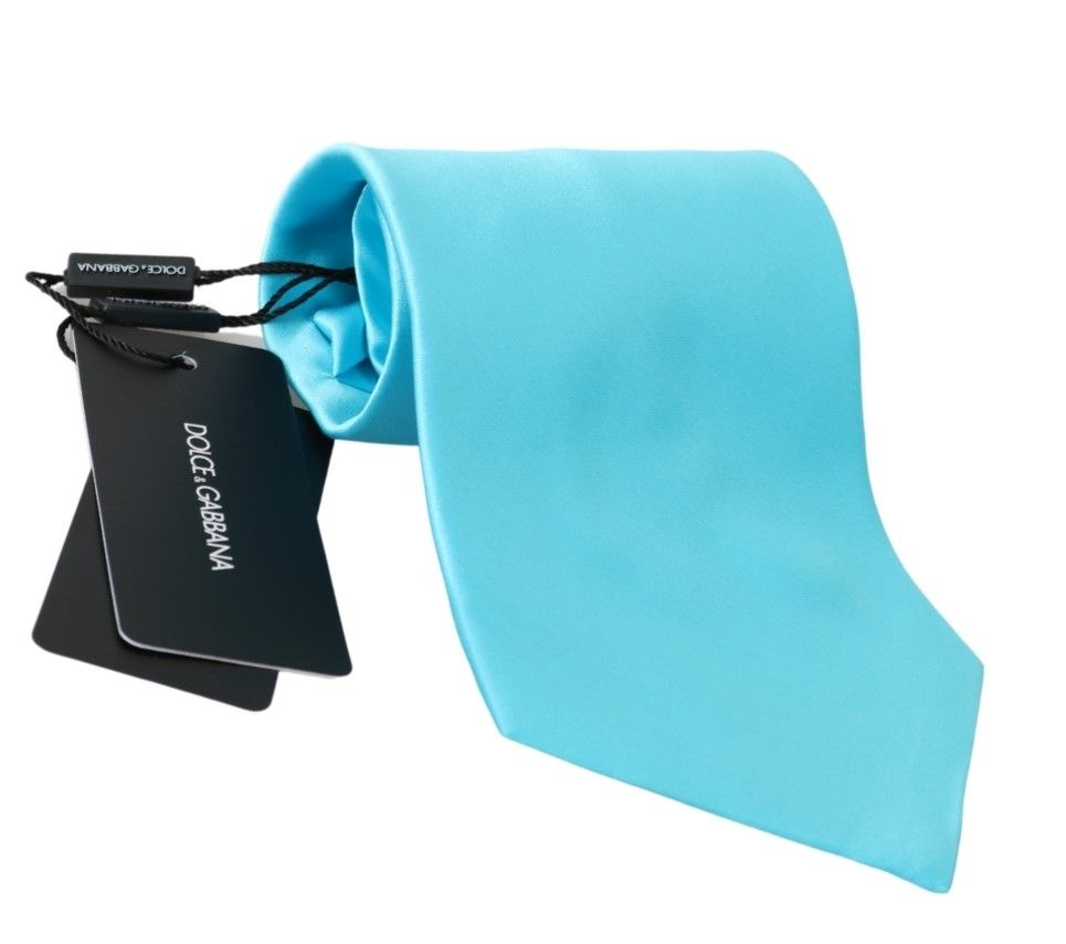 Dolce &amp; Gabbana Stunning Light Blue Silk Men's Tie