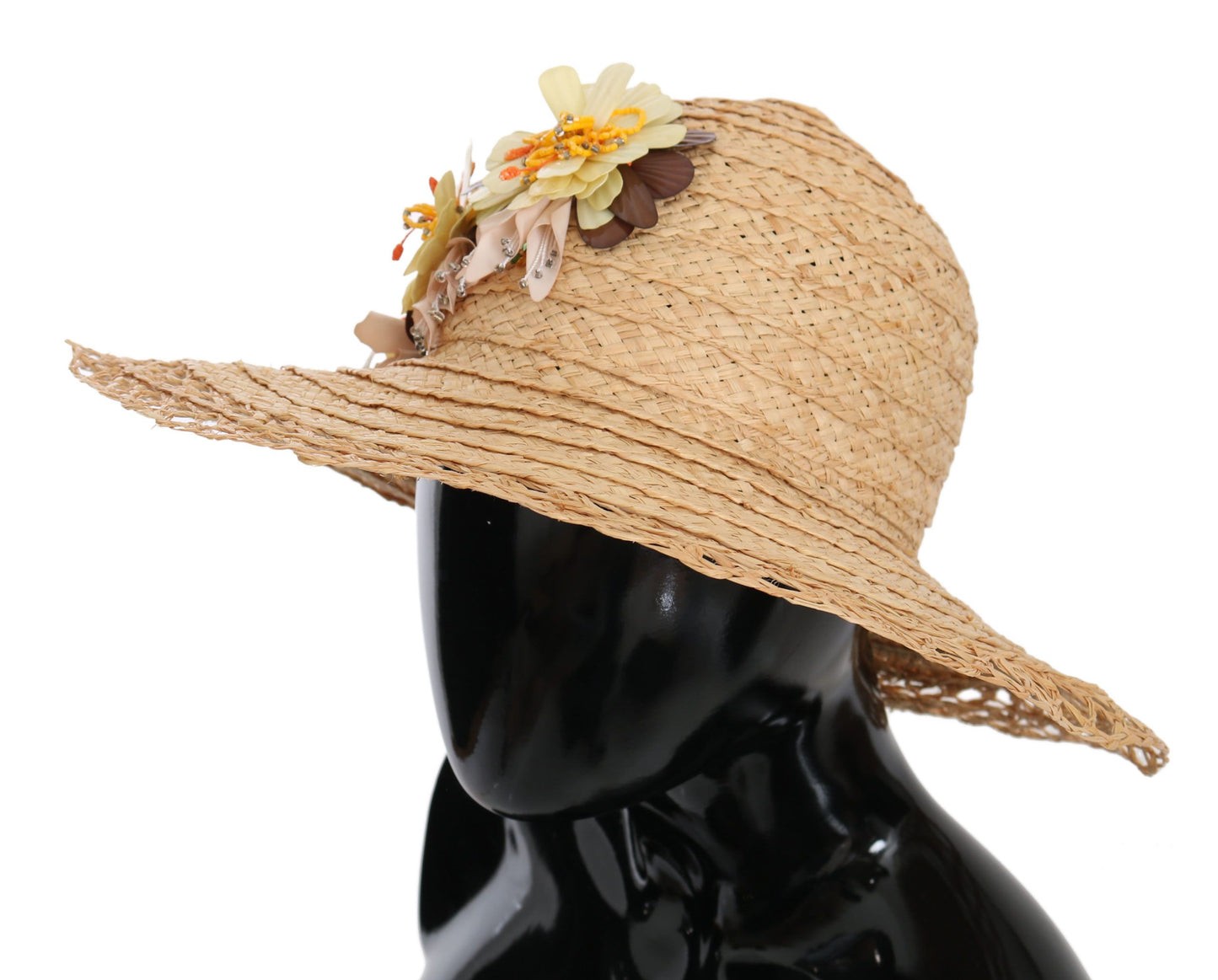 Dolce & Gabbana Elegant Beige Floral Bucket Hat