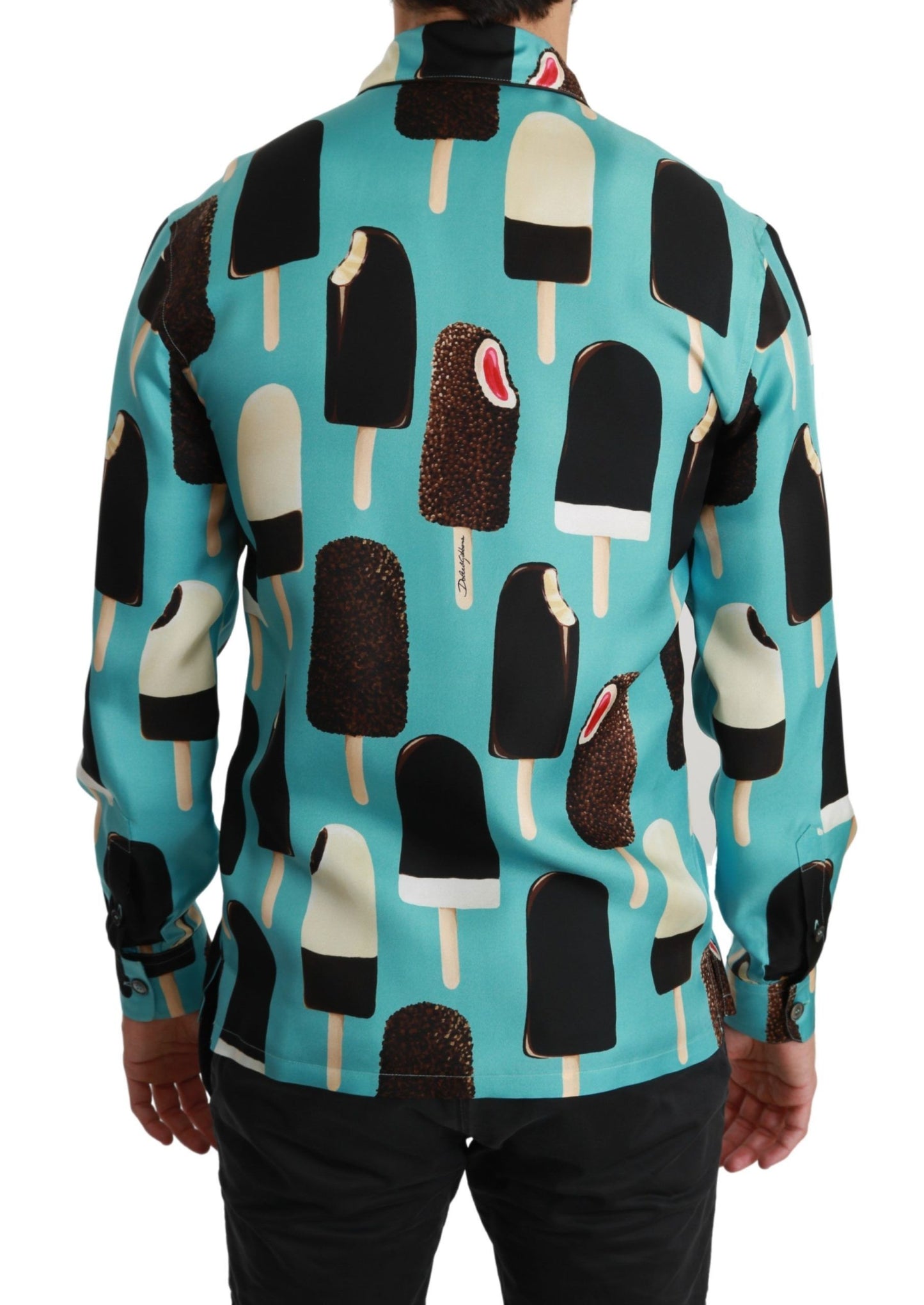 Dolce &amp; Gabbana Exclusive Silk Blend Ice-Cream Print Shirt