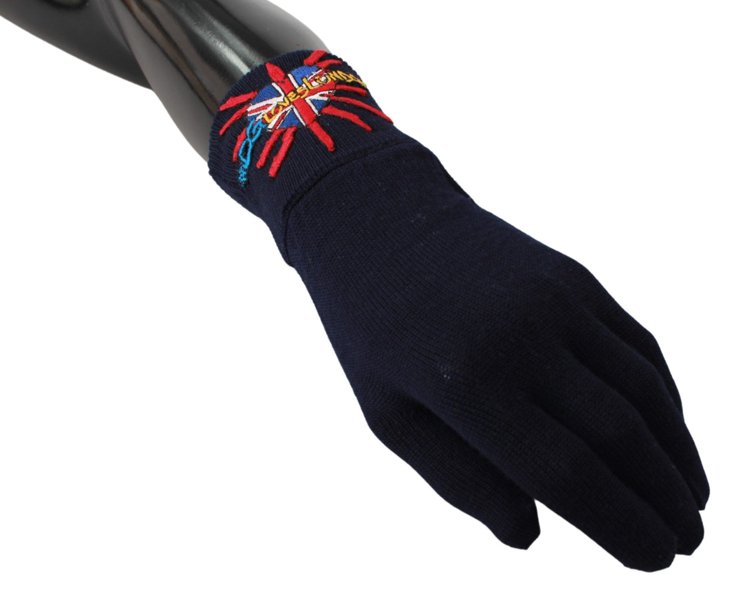 Dolce &amp; Gabbana Blue Virgin Wool Unisex Gloves