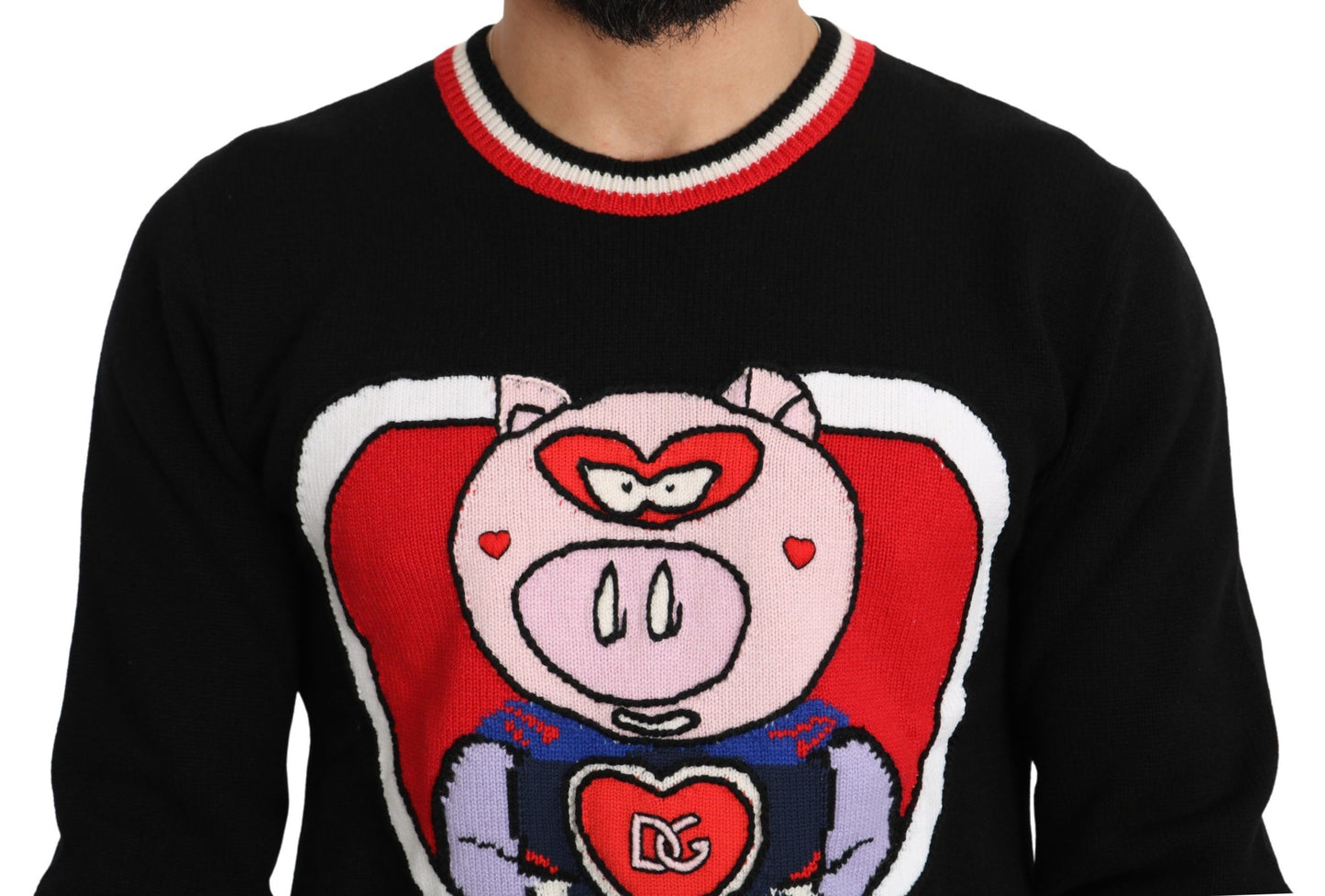 Dolce &amp; Gabbana Elegant Black Cashmere Crew Neck Sweater