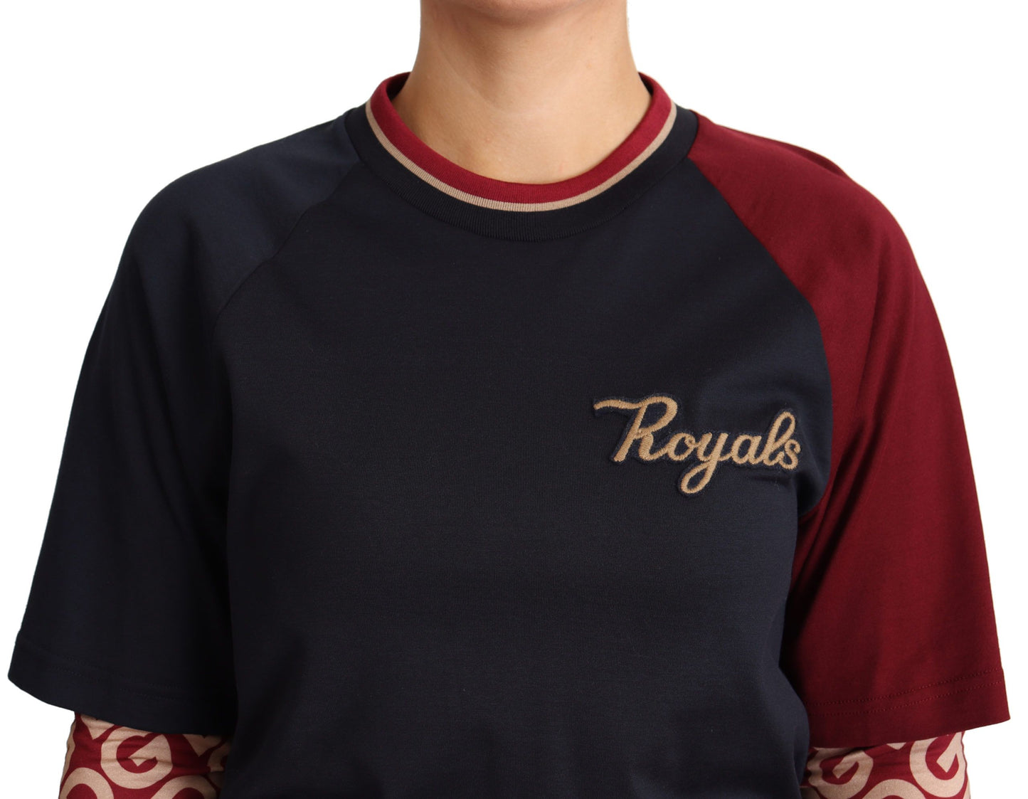 Dolce & Gabbana Multicolor Royals Cotton Crewneck Sweater