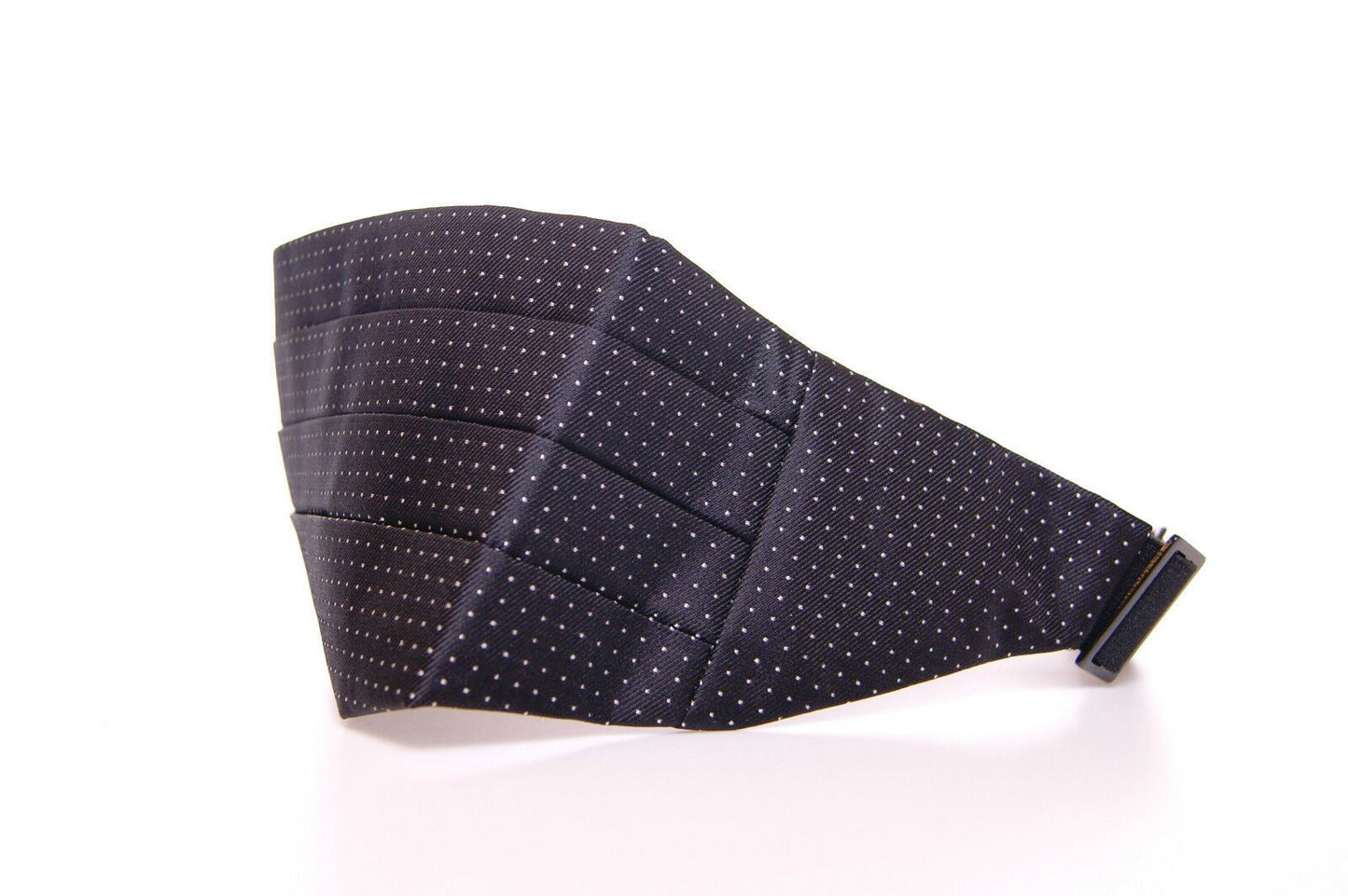 Dolce &amp; Gabbana Elegant Black Silk Cummerbund with Polka Dots