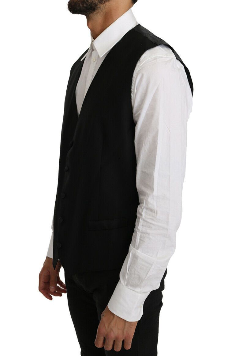 Dolce &amp; Gabbana Elegant Black Formal Wool Blend Cardigan