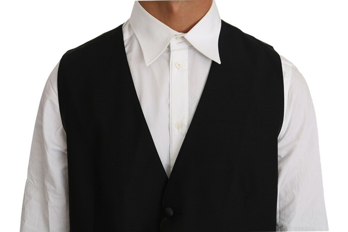 Dolce &amp; Gabbana Elegant Black Formal Wool Blend Cardigan