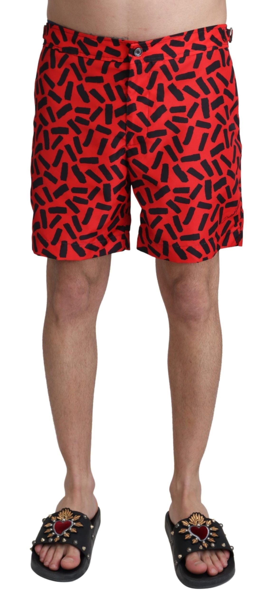 Dolce & Gabbana Chic Red Swim Trunks Boxer Shorts