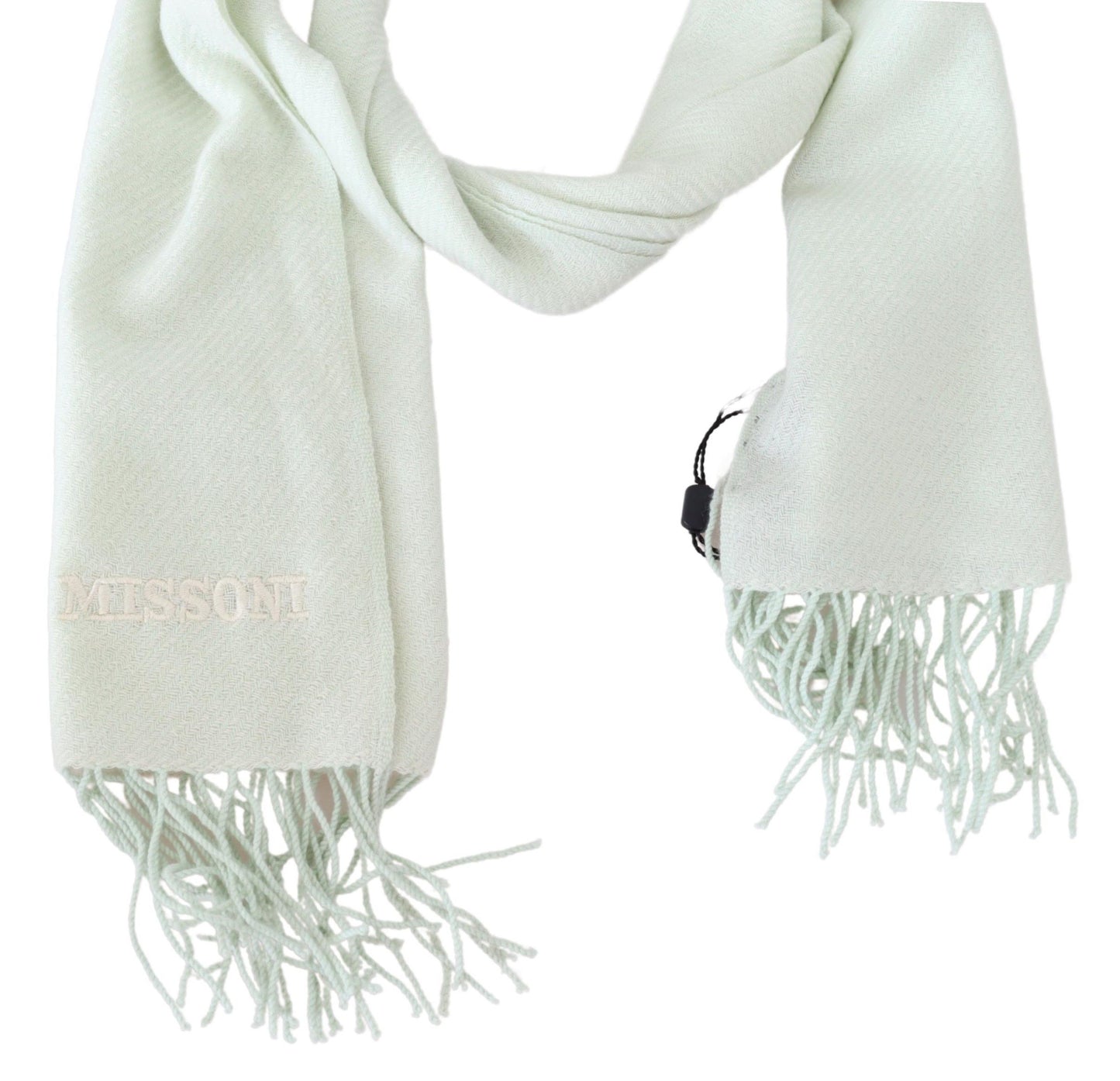 Missoni Elegant White Cashmere Scarf