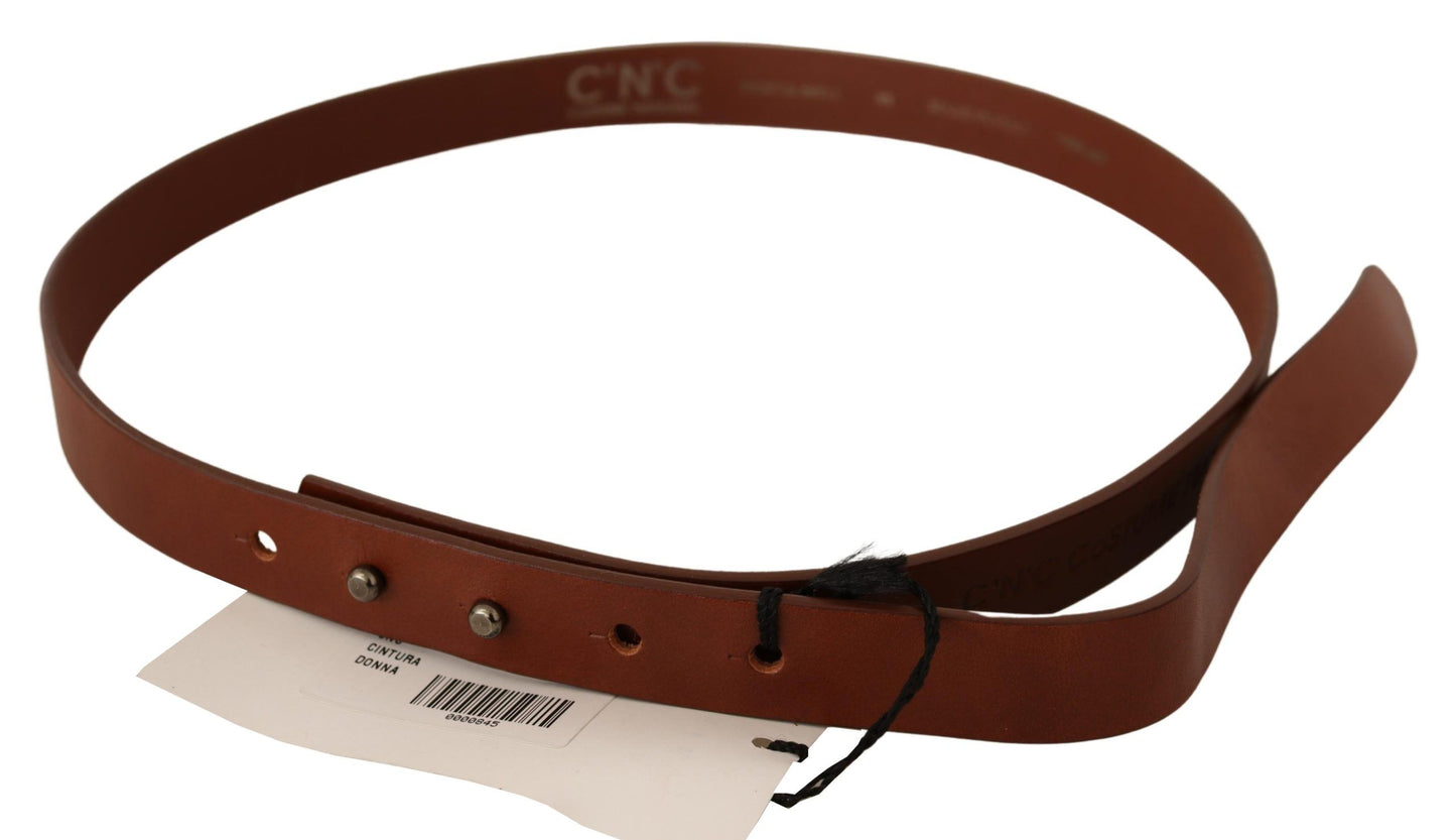 Costume National Elegant Brown Leather Fashion Belt