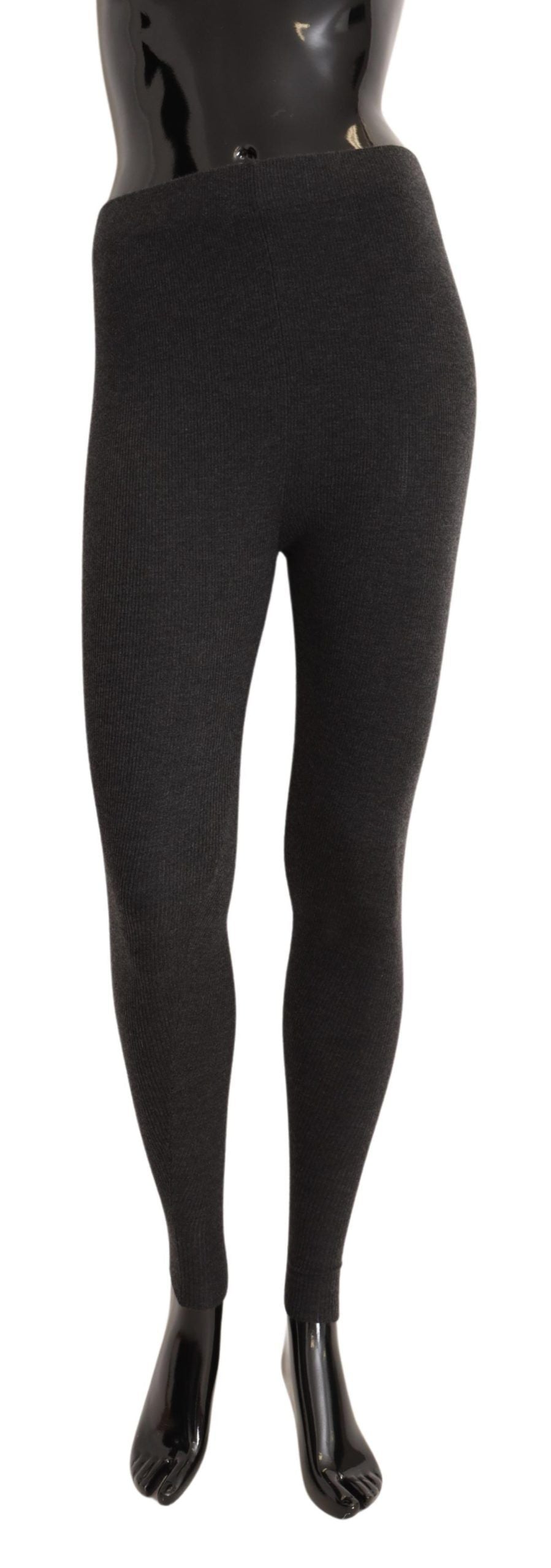 Dolce &amp; Gabbana Elegant Gray Cashmere Tights – Luxury Comfort