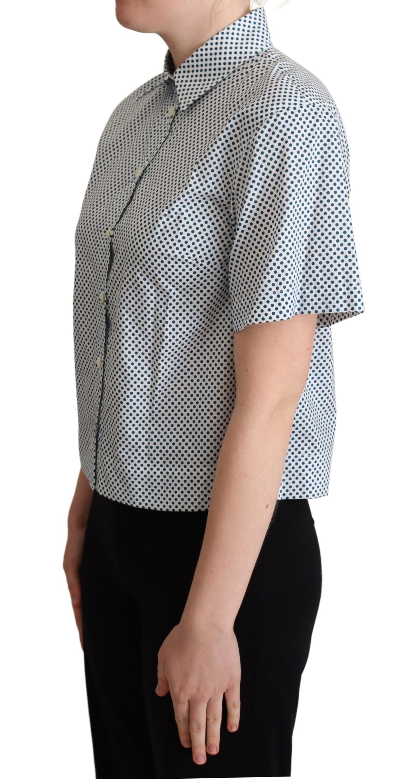 Dolce &amp; Gabbana Elegant Polka Dot Cotton Polo Shirt