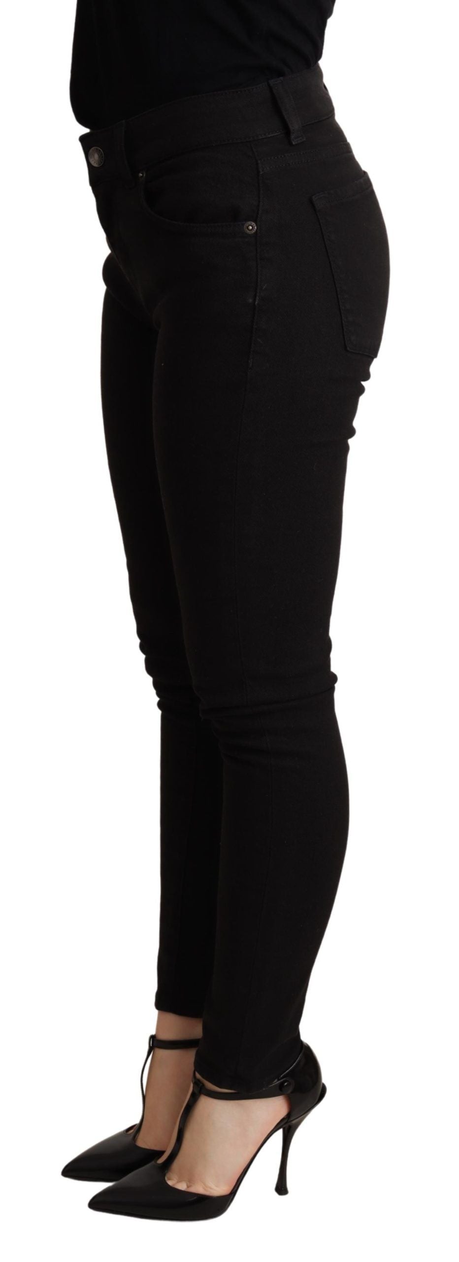 Dolce &amp; Gabbana Elegant Slim Black Skinny Jeans