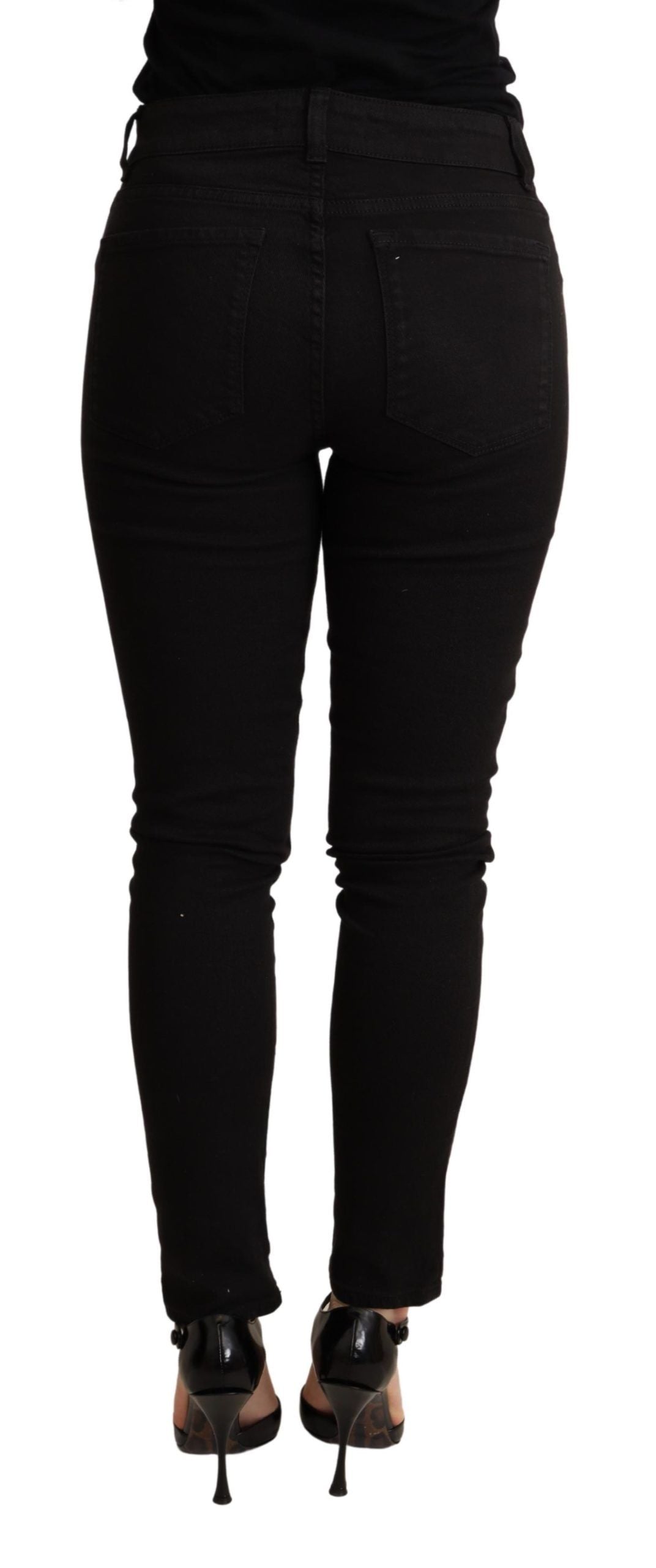 Dolce &amp; Gabbana Elegant Slim Black Skinny Jeans