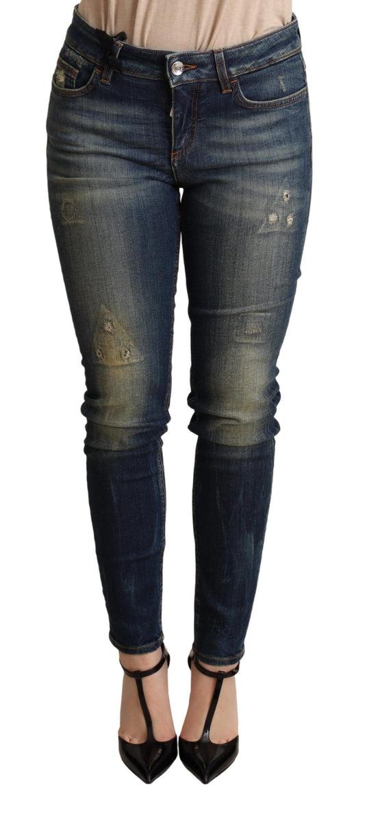 Dolce &amp; Gabbana Elegant Slim-Fit Dark Blue Skinny Jeans