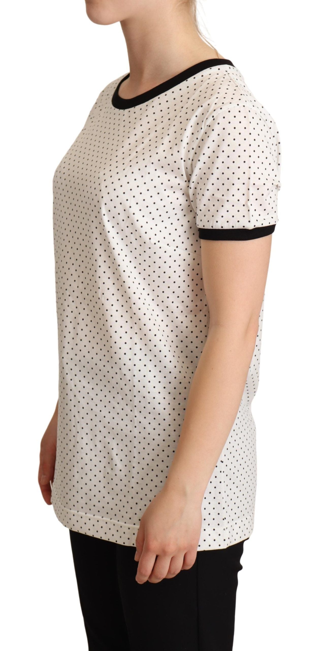 Dolce &amp; Gabbana Polka Dot Crewneck Cotton Tee