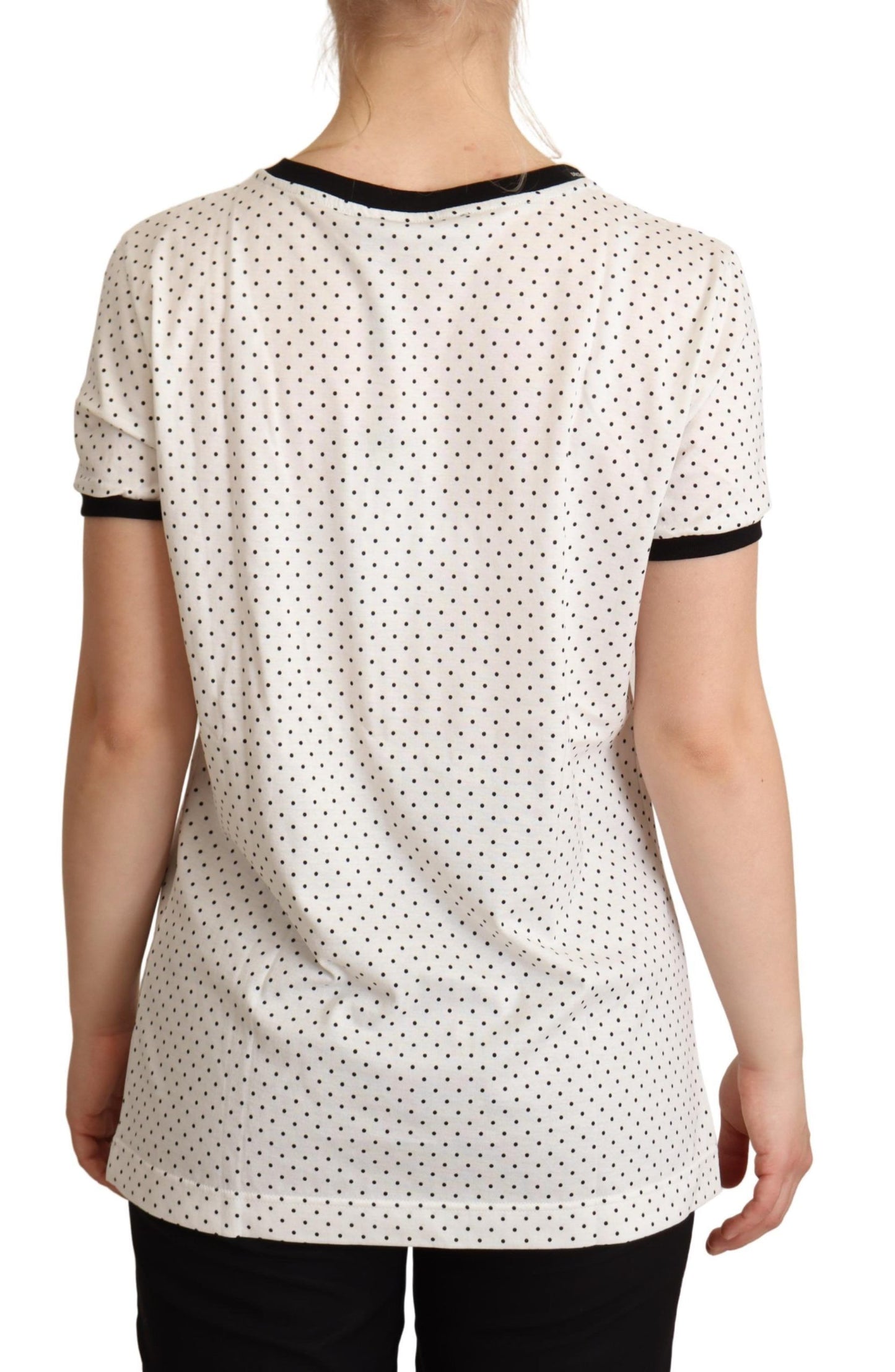 Dolce &amp; Gabbana Polka Dot Crewneck Cotton Tee