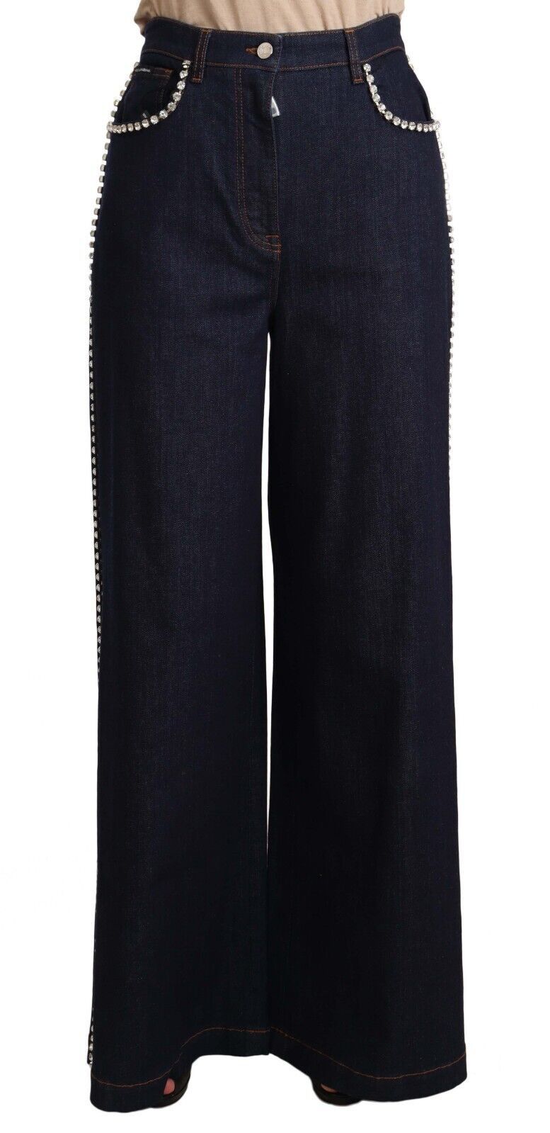 Dolce &amp; Gabbana Elegant Dark Blue Flare Denim Jeans