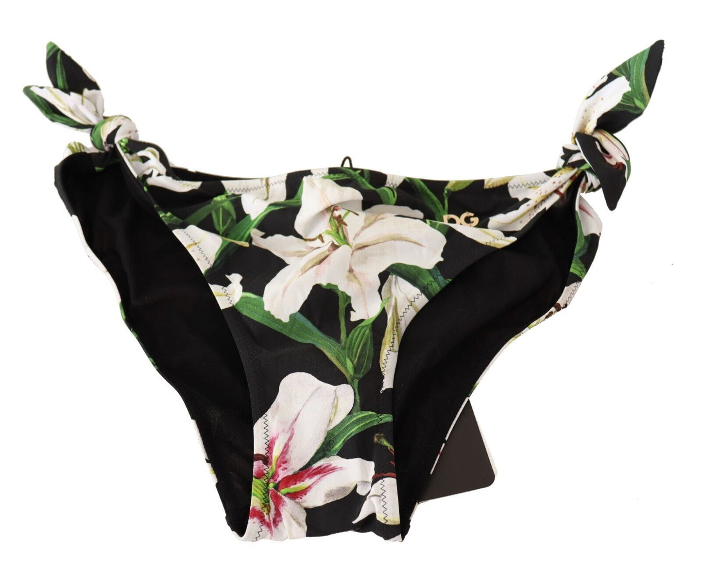 Dolce &amp; Gabbana Elegant Lily-Print Bikini Bottom