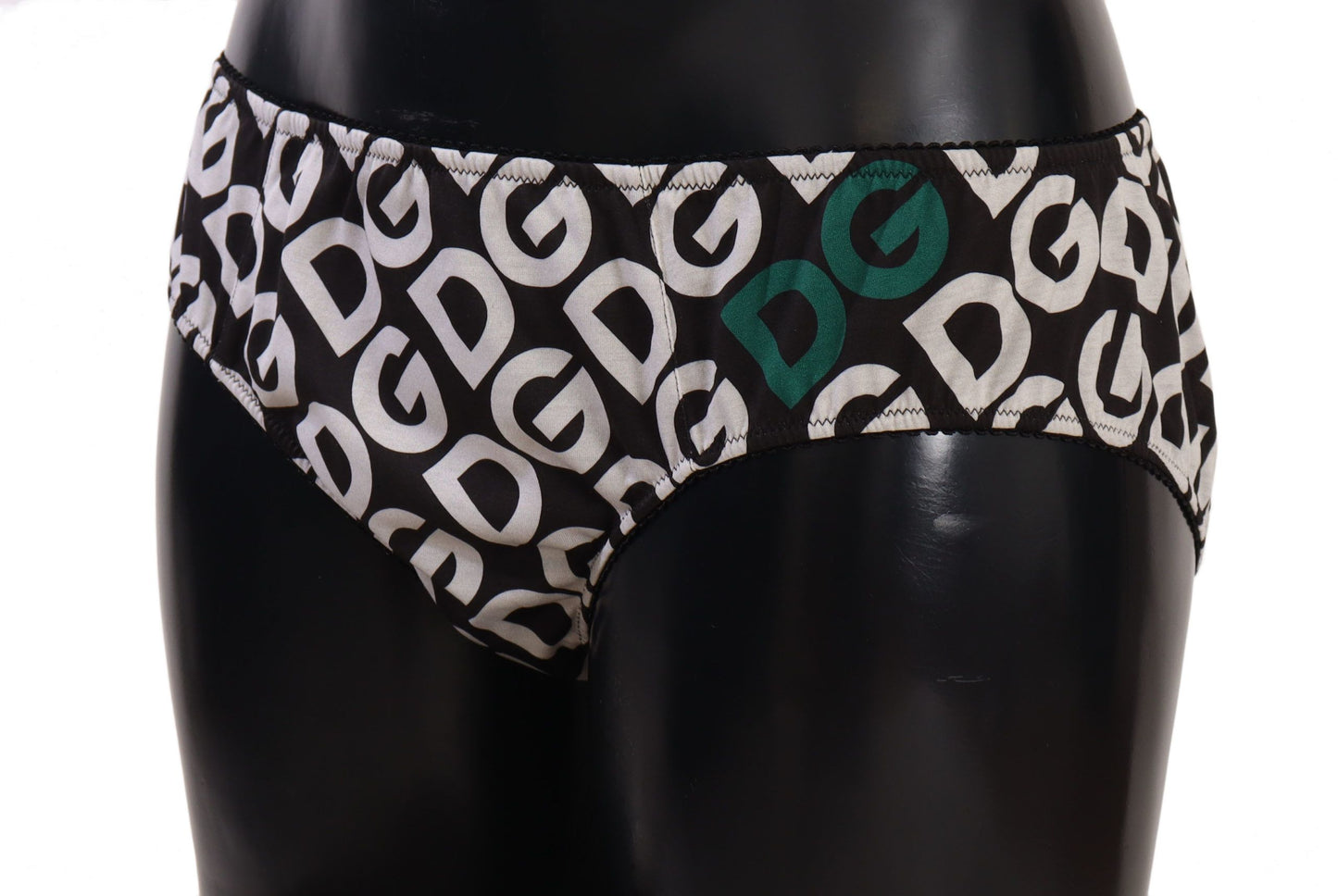 Dolce &amp; Gabbana Chic Black &amp; White DG Logo Print Bottoms