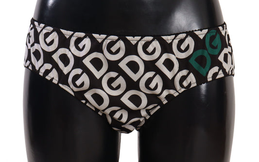 Dolce &amp; Gabbana Chic Black &amp; White DG Logo Print Bottoms