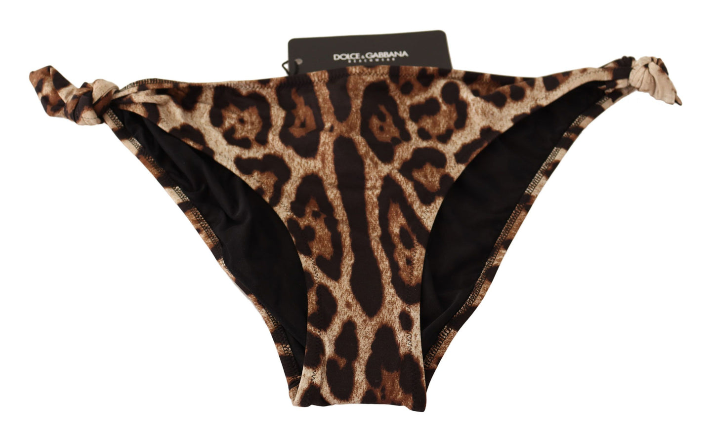 Dolce &amp; Gabbana Elegant Leopard Print Bikini Bottom