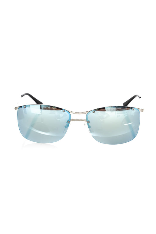 Frankie Morello Silver Metallic Men's Sunglasses