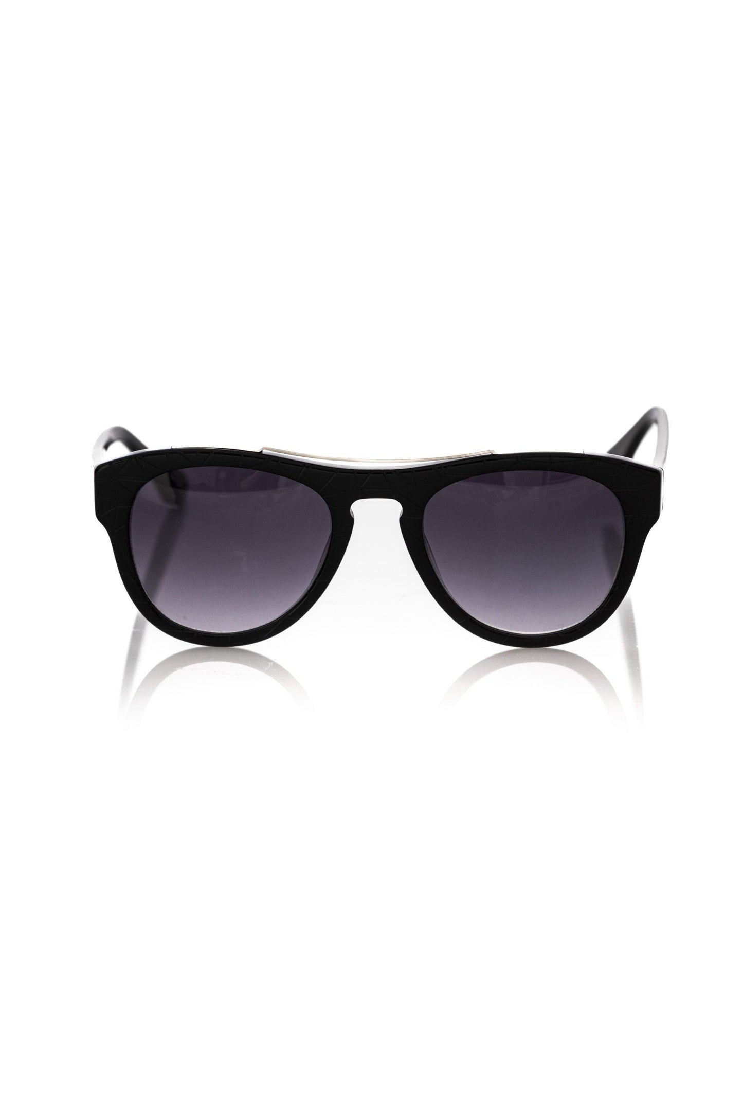 Frankie Morello Black Acetate Men Sunglasses