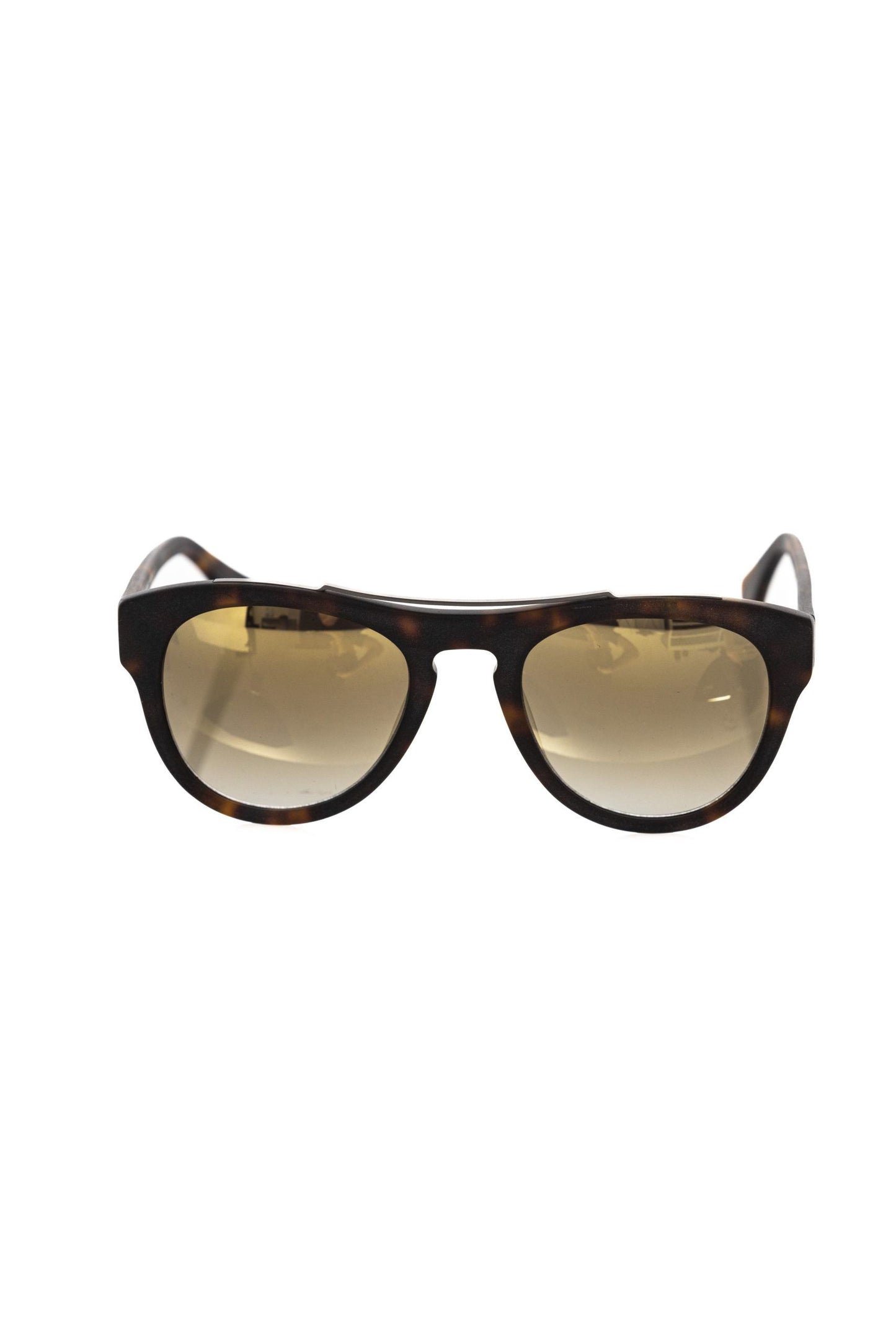 Frankie Morello Brown Acetate Men Sunglasses