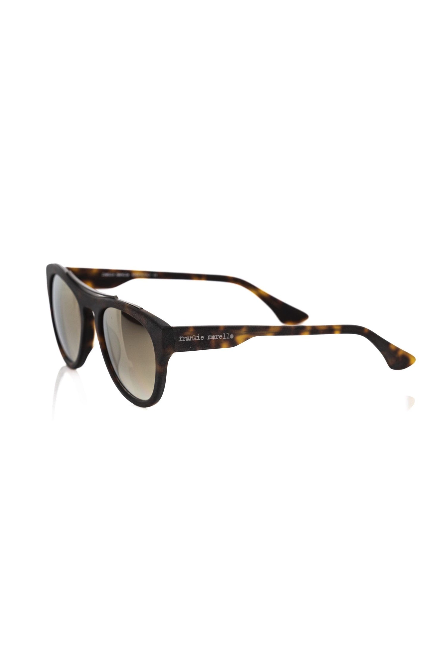 Frankie Morello Brown Acetate Men Sunglasses