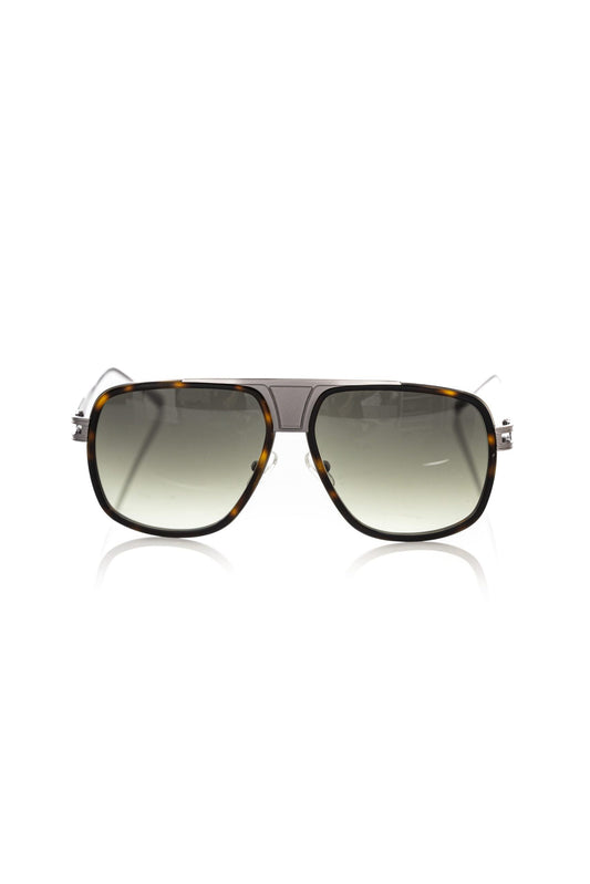 Frankie Morello Brown Metallic Fiber Men Sunglasses