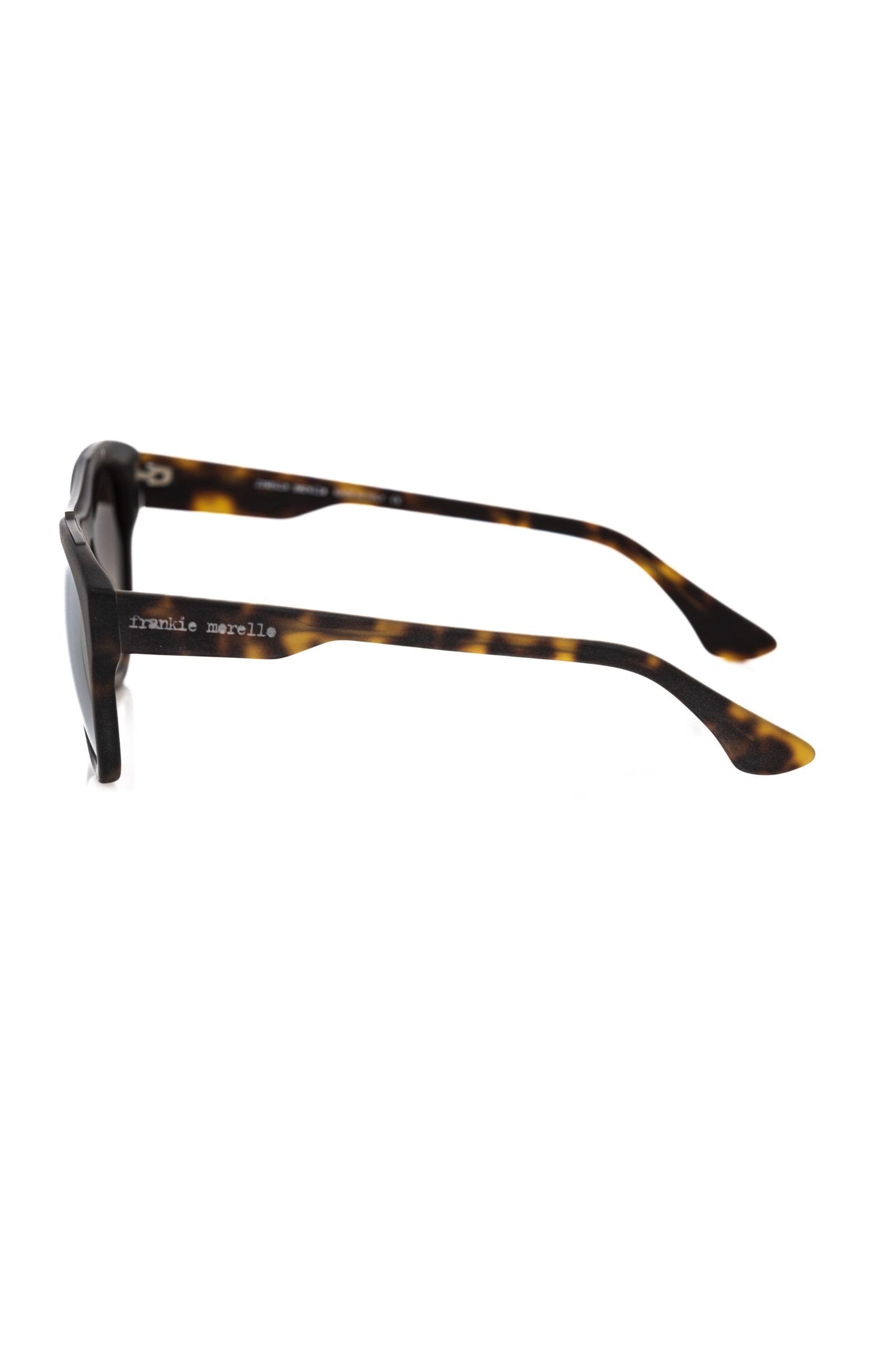 Frankie Morello Brown Acetate Men Sunglasses