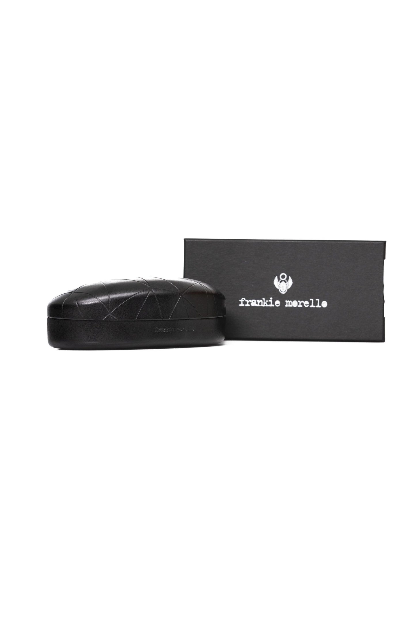 Frankie Morello Black Acetate Men Sunglasses