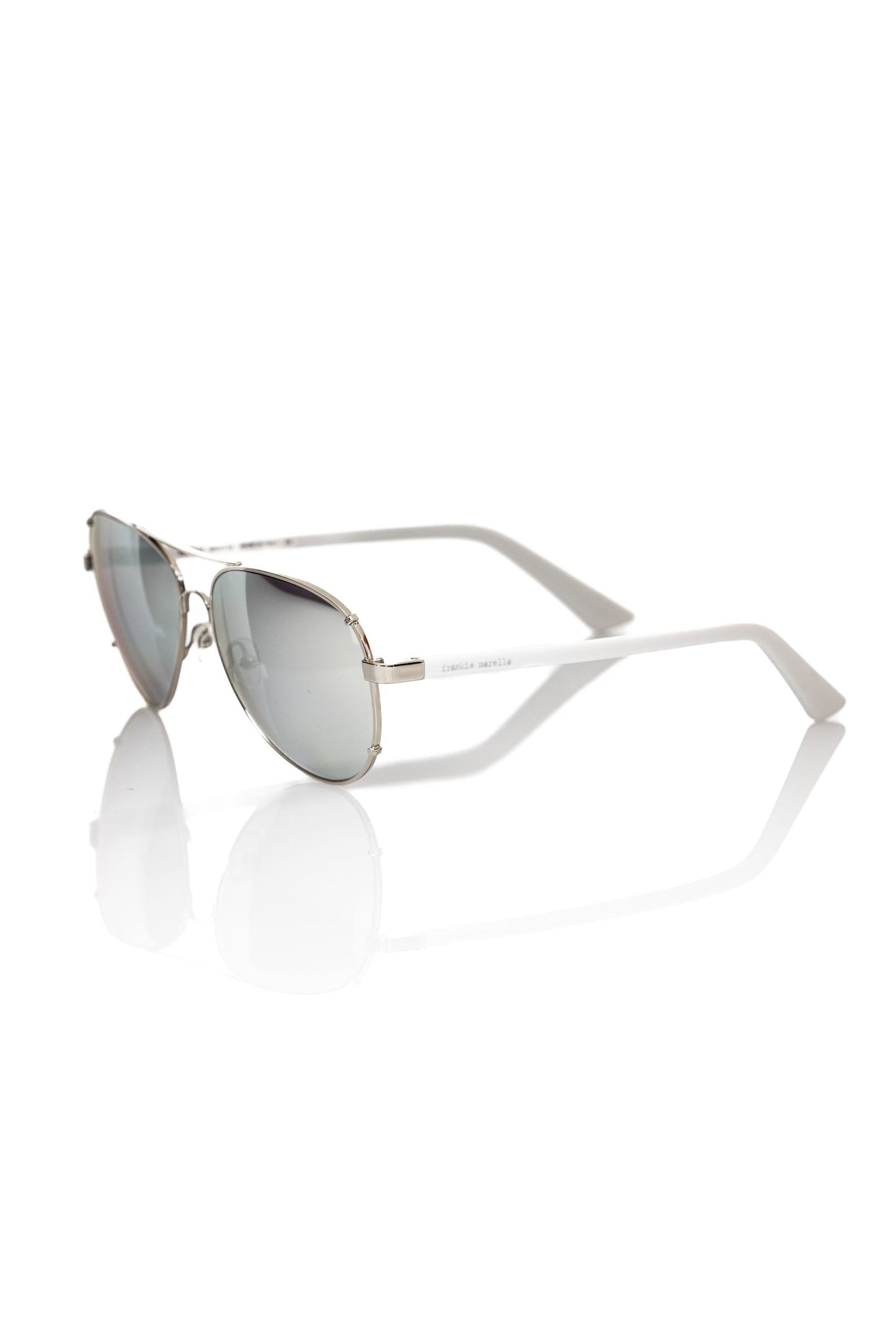 Frankie Morello Silver Metallic Men Sunglasses