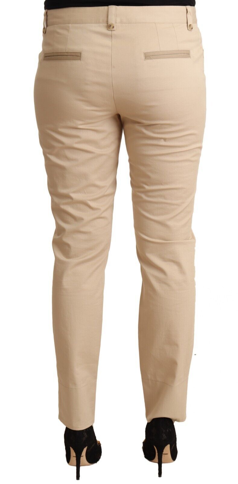 Dolce &amp; Gabbana Elegant Beige Cotton Stretch Skinny Pants