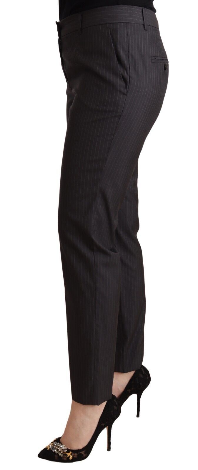 Dolce &amp; Gabbana Elegant Tailored Virgin Wool and Silk Pants