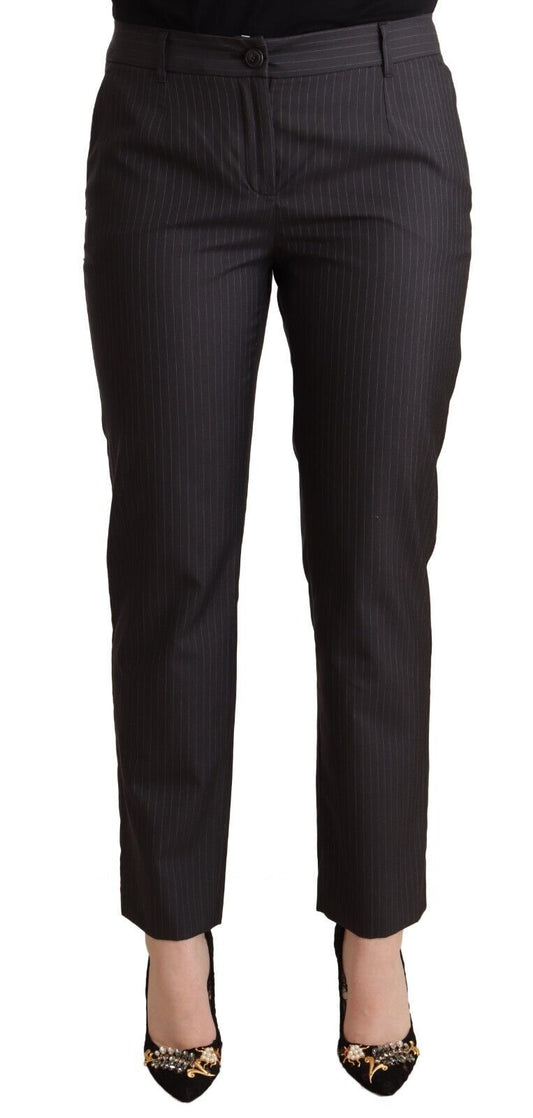 Dolce &amp; Gabbana Elegant Tailored Virgin Wool and Silk Pants