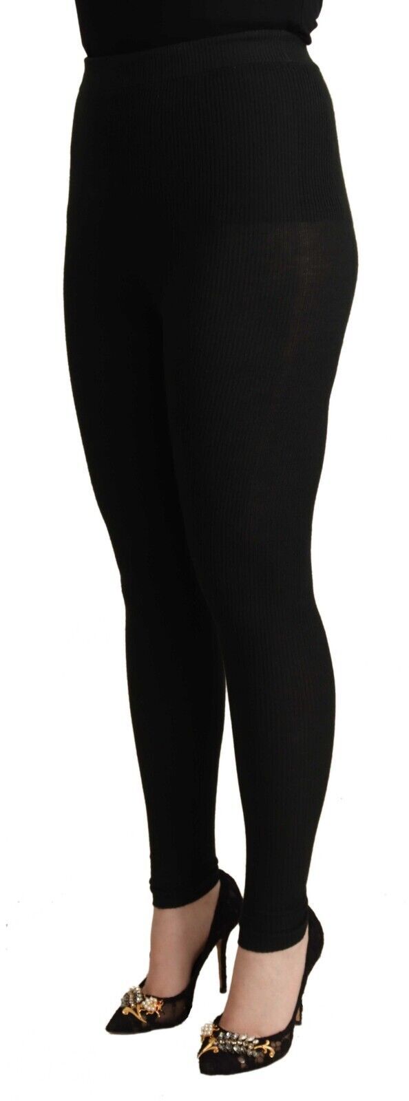 Dolce &amp; Gabbana Elegant High Waist Cashmere-Silk Tights Pants