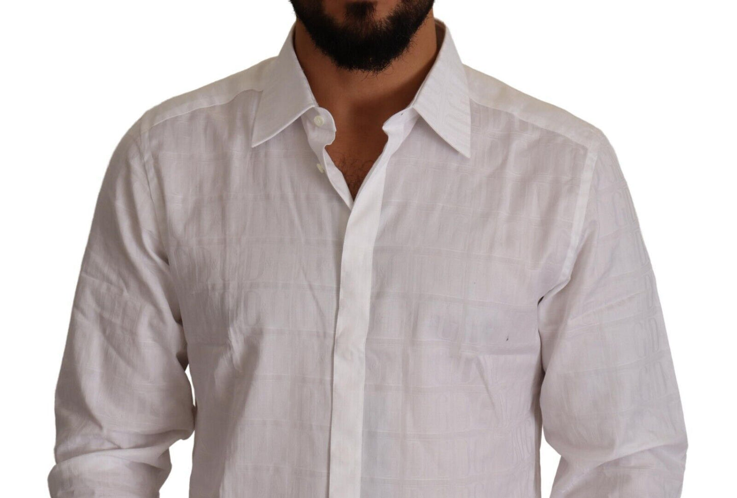 Dolce &amp; Gabbana Elegant White Cotton Dress Shirt - Slim Fit