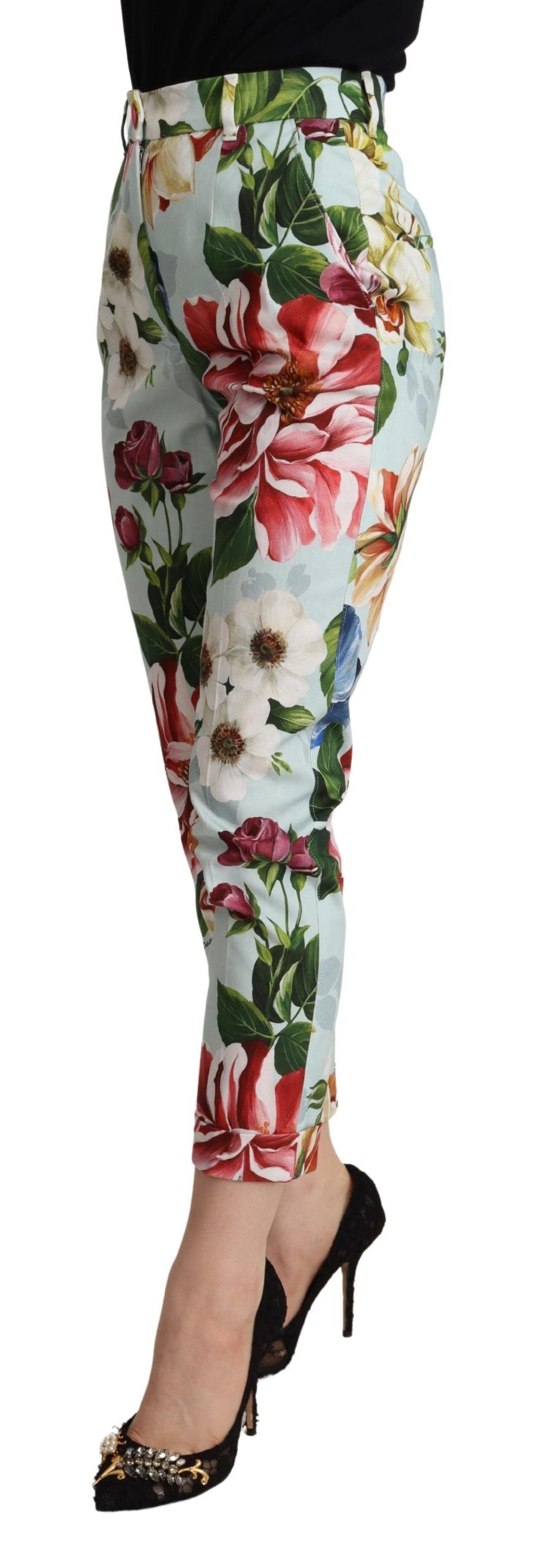 Dolce &amp; Gabbana Elevate Your Chic with Floral Tapered Pants