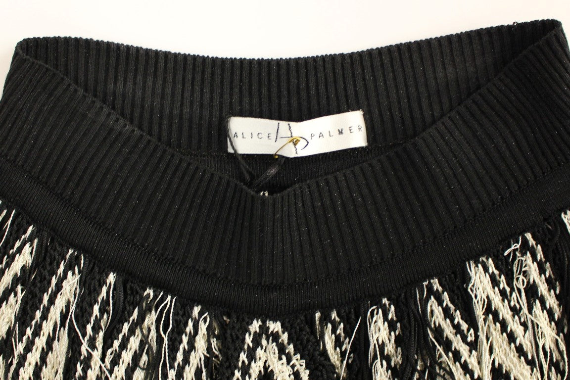 Alice Palmer Chic Black & White Knitted Skirt