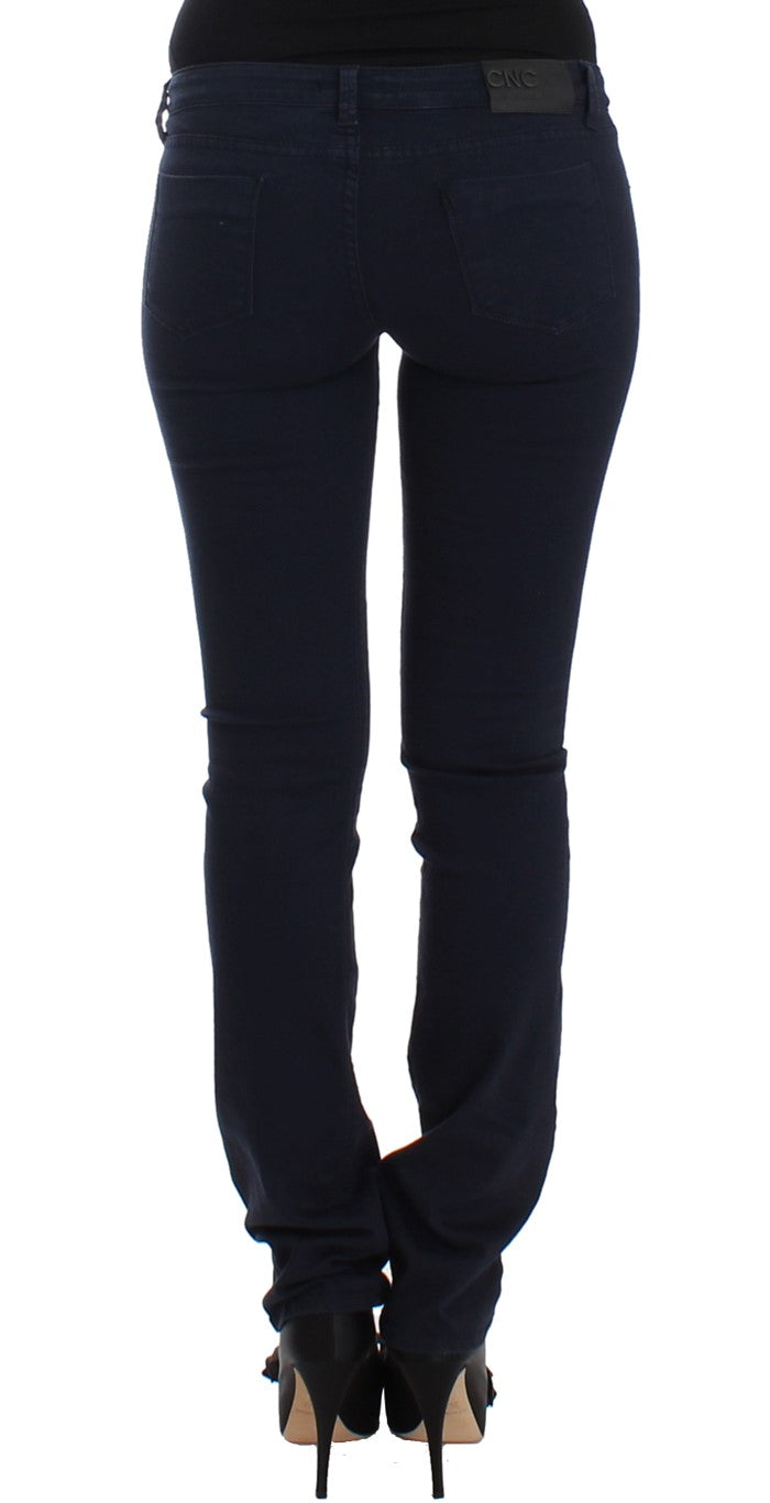 Costume National Chic Blue Straight Leg Denim Delight