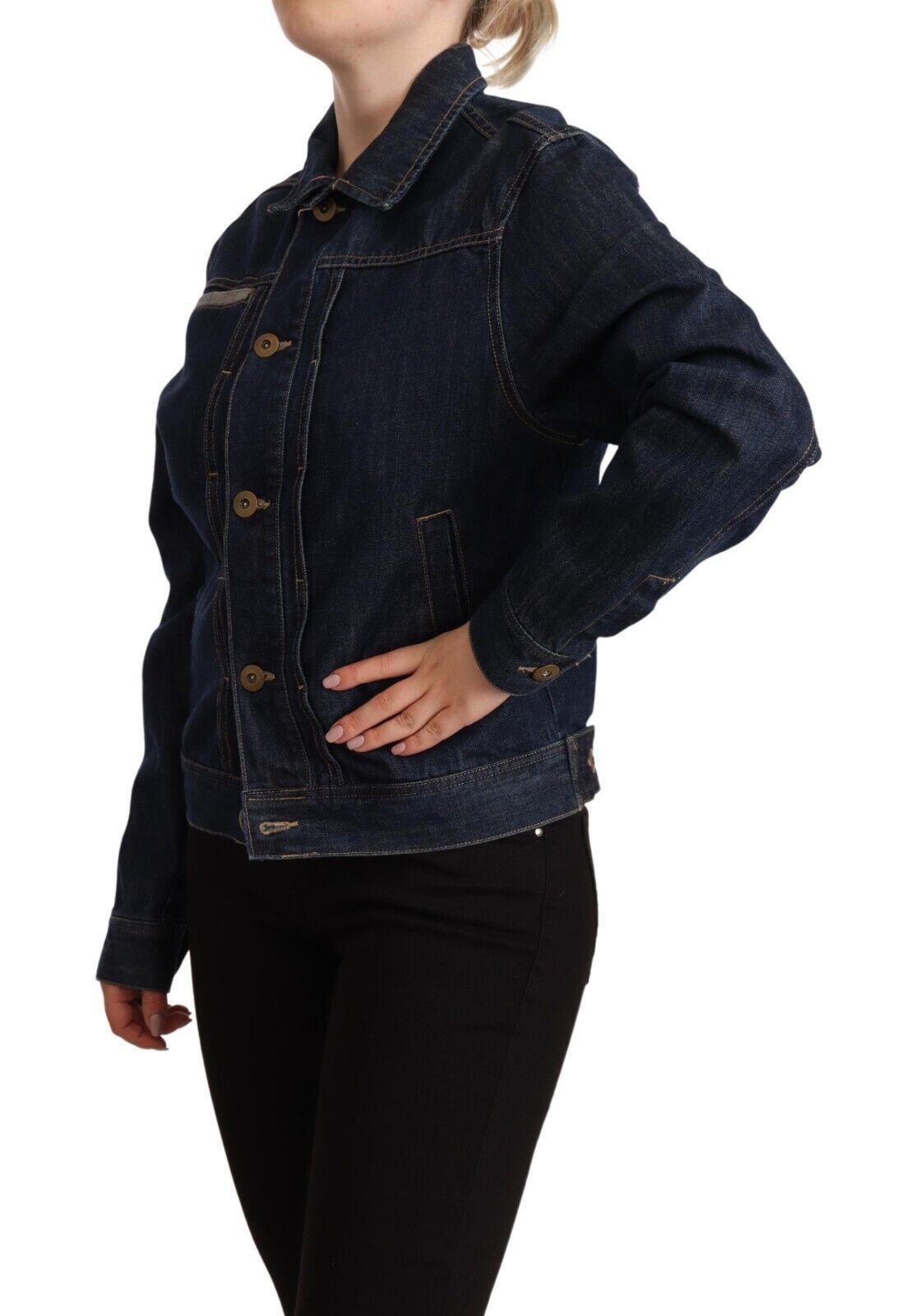 Master Coat Elegant Dark Blue Denim Jacket