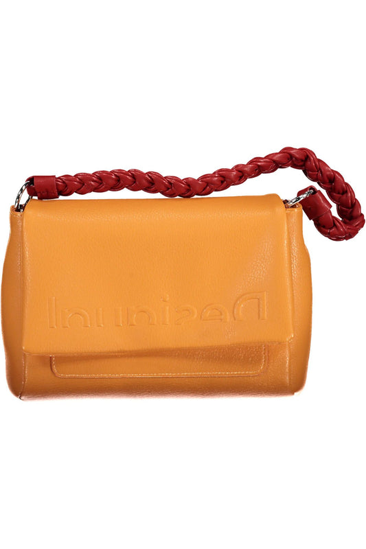 Desigual Chic Orange Shoulder Bag with Contrasting Details