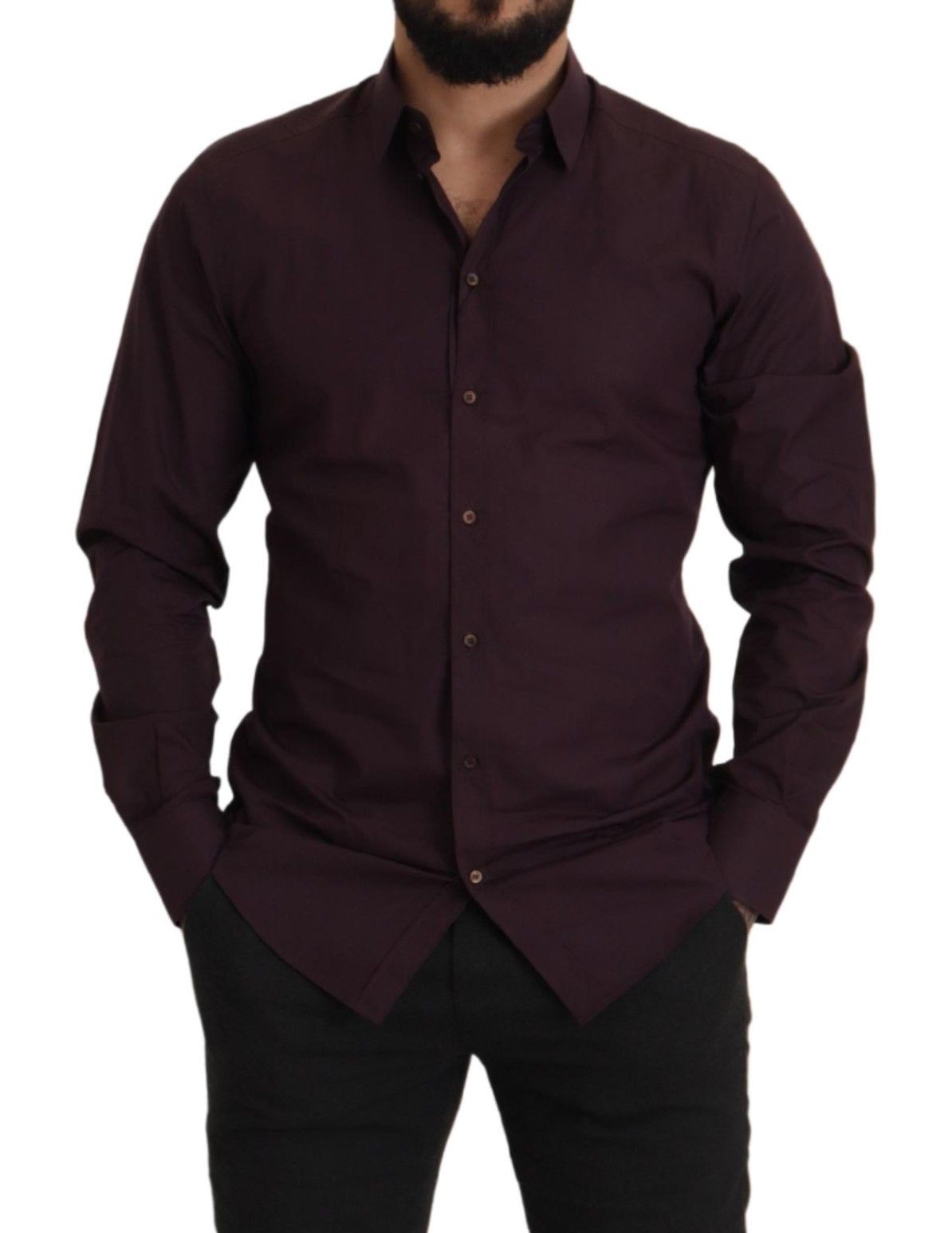 Dolce &amp; Gabbana Regal Purple Slim Fit Dress Shirt