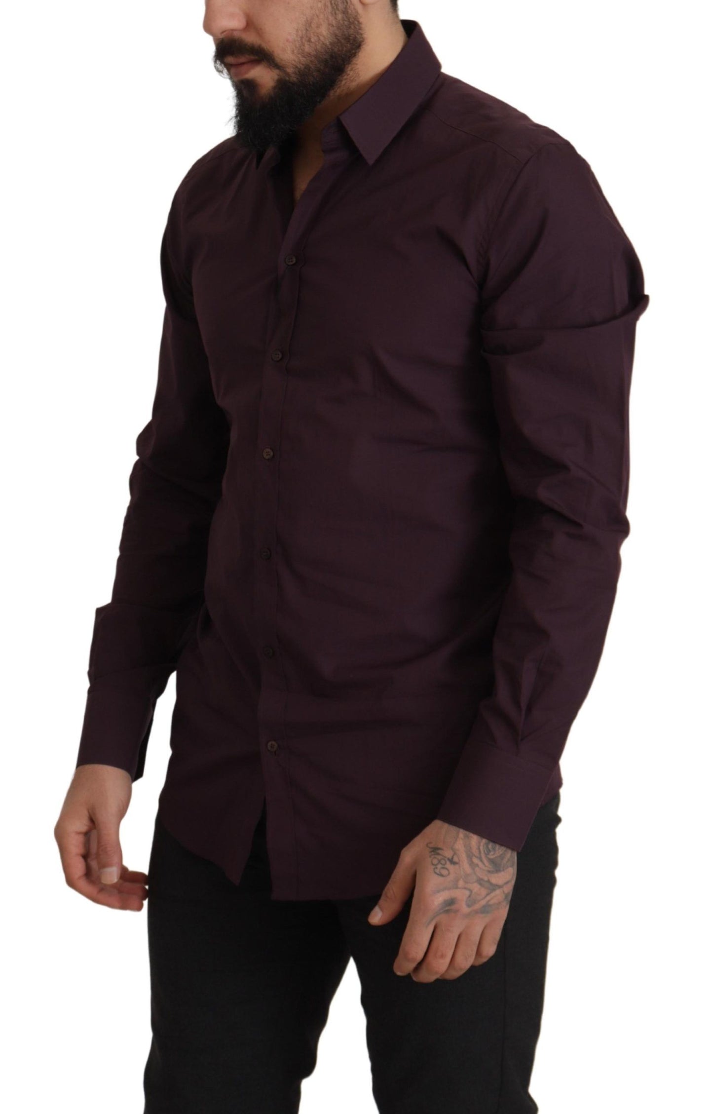 Dolce &amp; Gabbana Regal Purple Slim Fit Dress Shirt