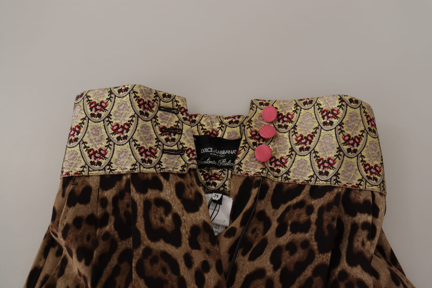 Dolce &amp; Gabbana High Waist Cropped Leopard Jacquard Pants