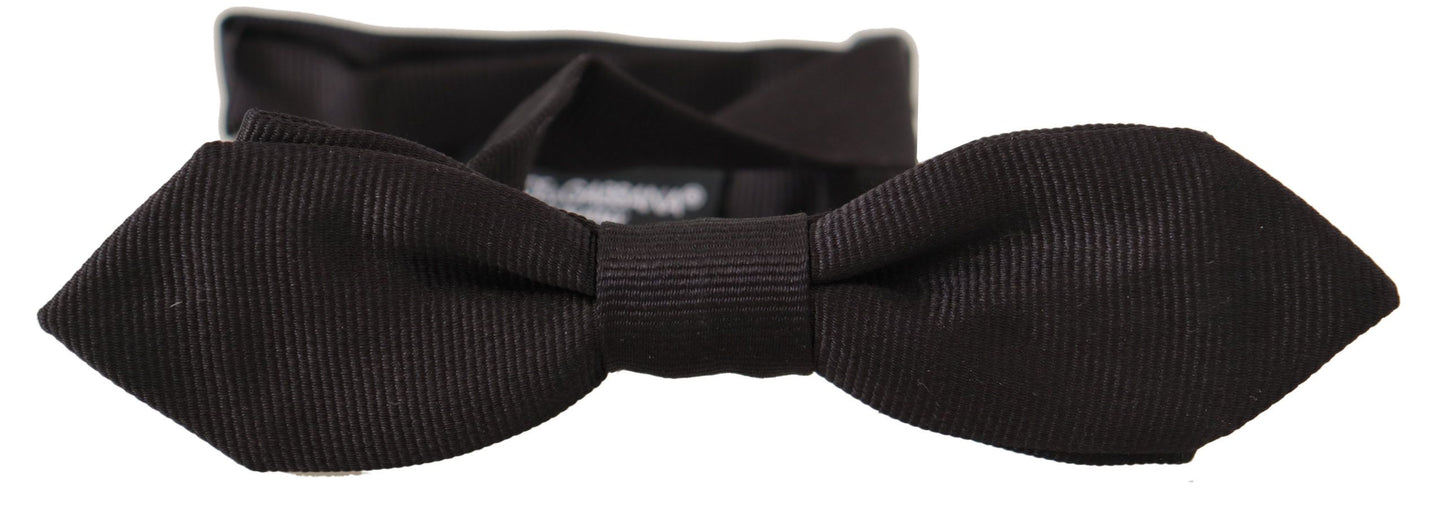 Dolce & Gabbana Elegant Black Silk Bow Tie