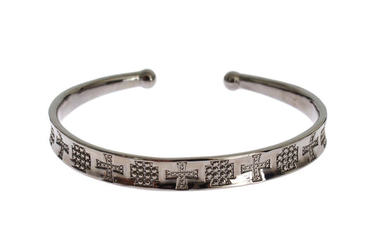 Nialaya Elegant Rhodium Silver Bangle