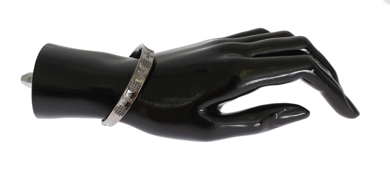 Nialaya Elegant Rhodium Silver Bangle